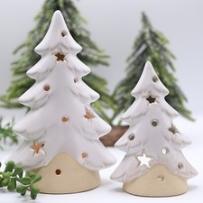 Beige Ceramic Tree Tealight