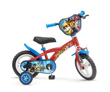 Kids Paw Patrol Bike Red 12" Chase Childrens Boys Bicycle w/ Fixed Stabiliser