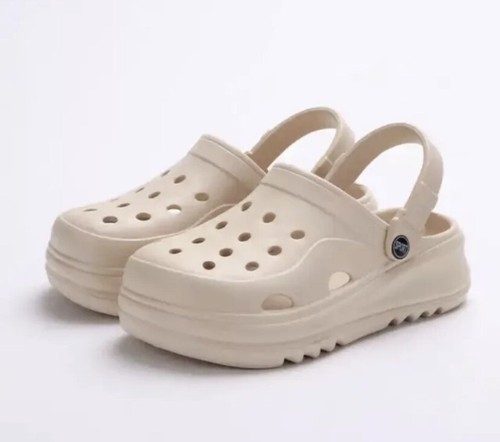 Women beige foam clogs - beige,