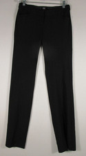 Tba The Shag Womens High Waist Dress Pants Straight Leg Pockets Size 1 Black