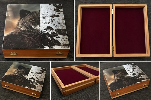 Vintage handmade wooden - wooden, wolf