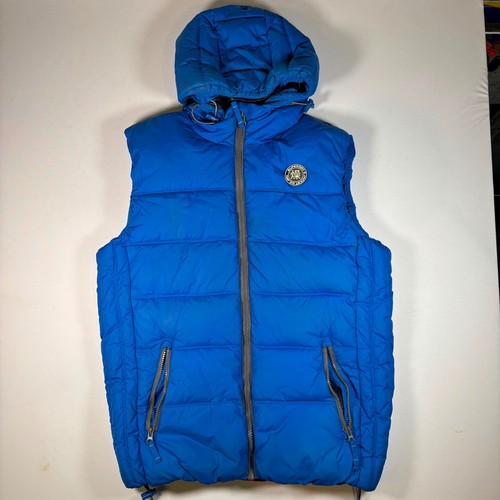 Superdry blue puffer - blue, hooded