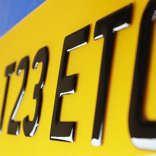 Oversize number plate 4d - number, 2d/3d/4d