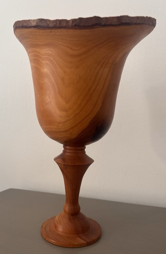Handcrafted wooden chalice