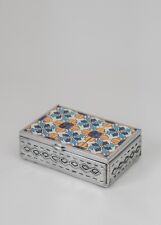 Mexican Talavera Tile & Tin Mirrored Trinket Jewellery Box | New | $124