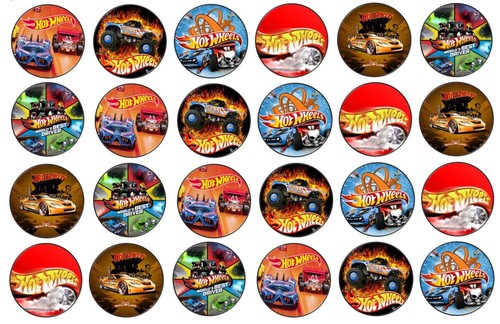 3cm hot wheels cup cake - hot,