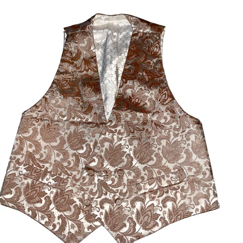 Mens vest beige - mens, brocade