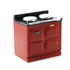 Dolls House 2 Oven Red Aga Stove Cooker Miniature Kitchen Furniture