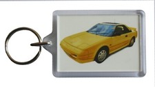 Toyota MR2 Mk1 1989 (Yellow) - Keyring with 50x35mm insert - Fun Gift