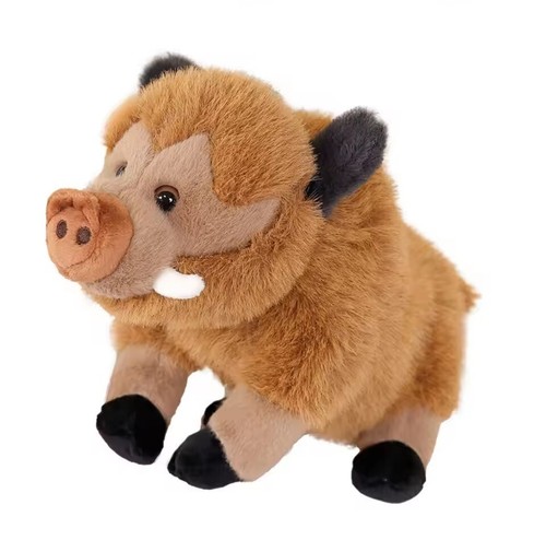 Brown wild boar pig plush - brown,
