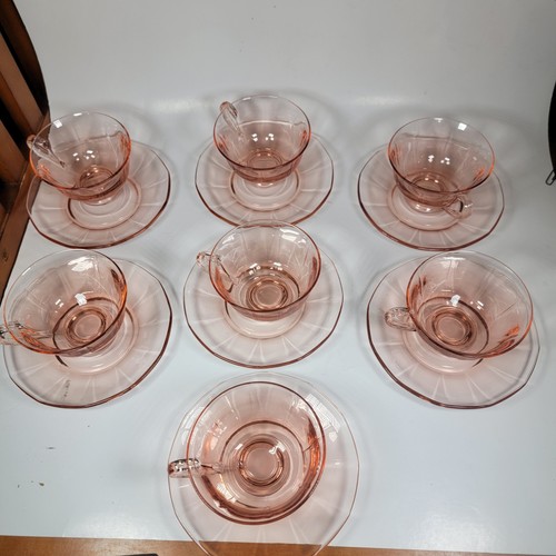 Fostoria rose pink depression - rose,
