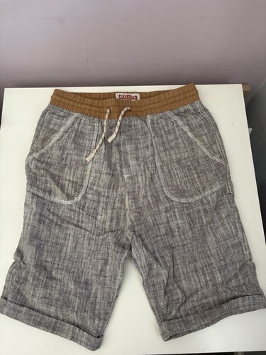 Boys grey linen blend - linen, shorts