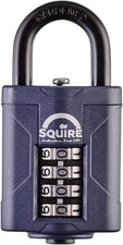 Squire Heavy Duty Padlock (CP40) - Toughest Steel Shackle - 4 Wheel Combination