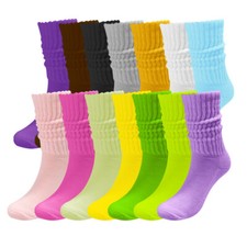 Ladies Solid Bubble Long Socks
