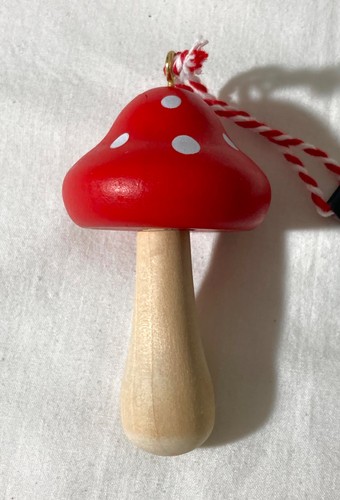 Wooden red cap - red, toadstool