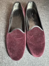 Edward Green slipper - Burgundy velvet - UK 9.5 - US10 Hardly worn  