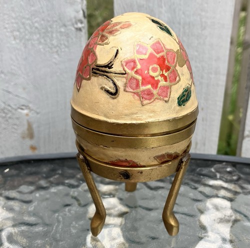 Vintage brass egg shaped - vintage,