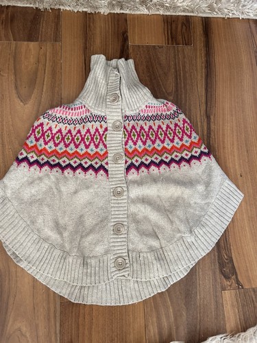 Girls knitted poncho cape - knitted,