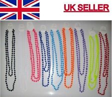 LONG NEON BEADS NECKLACE FOR FANCY DRESS 80s PARTIES