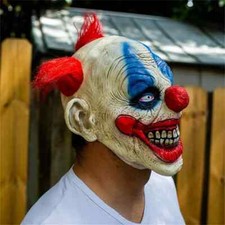 Latex Mask Horror Clown Halloween Scary Funny Dress Up Creepy Fancy Dress UK
