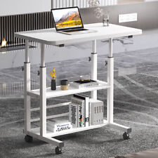 Over Bed Table Tray Adjustable Height Mobility Aid Chair Computer PC Desk Laptop