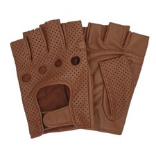 LEATHER FINGERLESS GLOVES