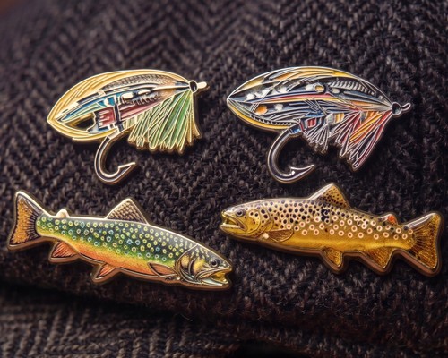 Brook trout pin brown - trout, pin,