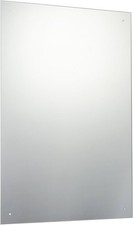 60 x 90cm Frameless Rectangle Mirror Pre-Drilled Holes and Wall Hanging Fittings