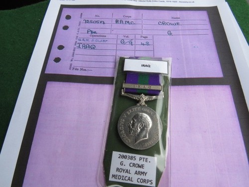 General service medal - medal, bar