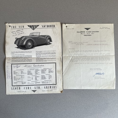 Lloyd 650 roadster - 650, £104