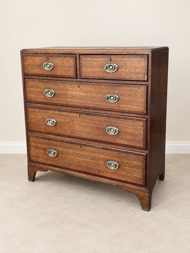 Antique georgian oak chest - oak, of