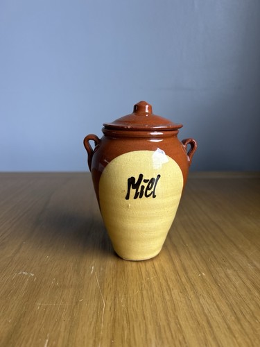 Spanish miel honey pot glazed - miel,