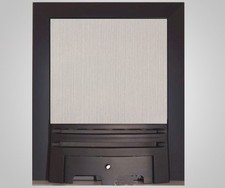 REPLACEMENT GAS FIRE BLACK FRAME TRIM and BLACK CAST IRON 16" FRET ASH PAN