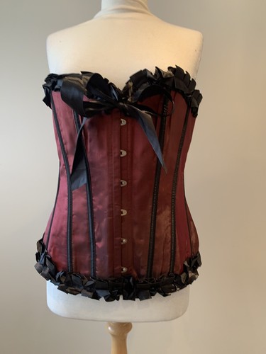 Plus size corset satin - size,