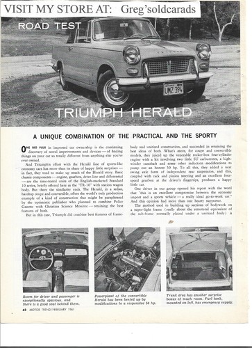 Original 1961 triumph herald - original,