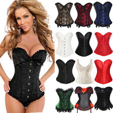 Sexy Women Lace Up Bustier Basque Corset Lingeries Moulin Fancy Dress + G-stirng
