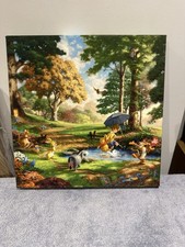 Thomas Kinkade Studios Disney Winnie The Pooh Canvas Framed Wall Art