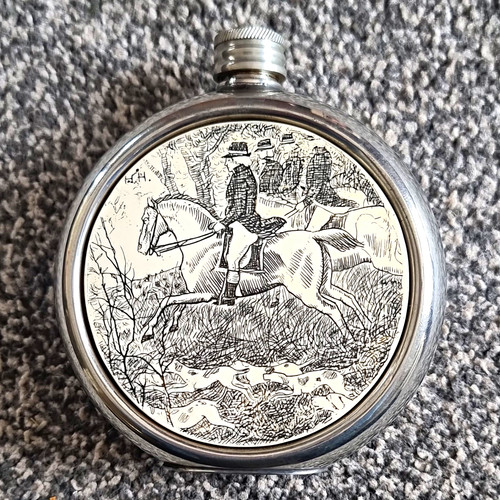 Pewter hip flask - pewter, flask,
