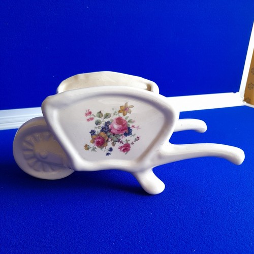 Ceramic wheelbarrow planter - ceramic,