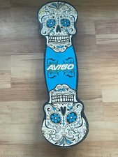 Vintage Day Of The Dead 31” Skateboard By Avigo Skull Candy Design