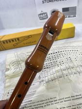 Hohner Konzert C-Descant Wooden Recorder Educator w/Box & Chart Germany 60s