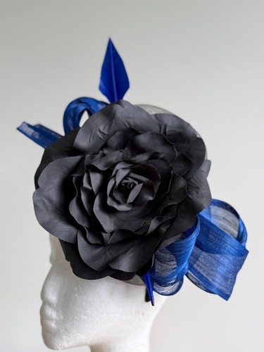 New black saucer fascinator