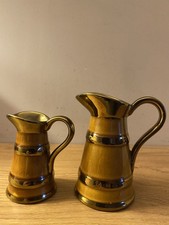 VINTAGE & RARE! "Set of 2 "LORD NELSON" - 'Copper Lustre' Jugs by Elijah Cotton