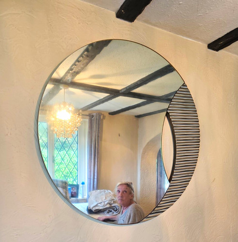 Round wall mirror mirrored - wall,