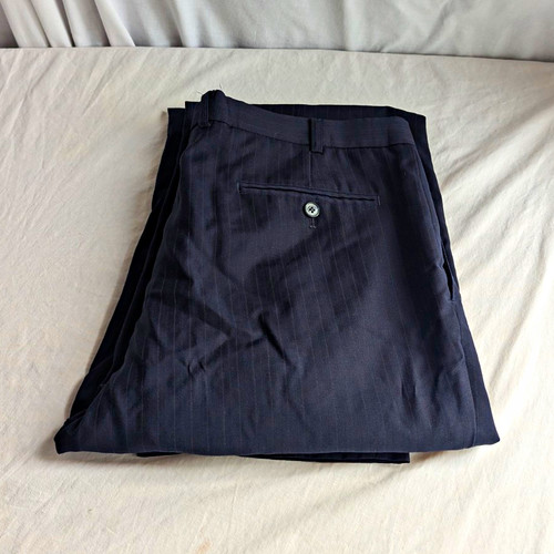 Mens trousers navy dress - trousers,