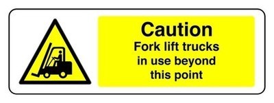 Caution fork lift trucks - fork, in