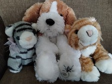 Puppy and Kittens Soft Toy Pets Bundle of Three Cute Pets