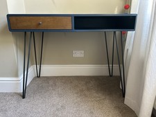 Blue And Walnut Made.com Desk