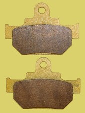 Front brake pads sintered to
