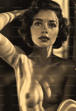 Nude Vintage Style Sexy Beautiful Model Photograph Print Buy 2 Get 1 Free